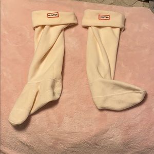 Hunter tall boot socks, cream